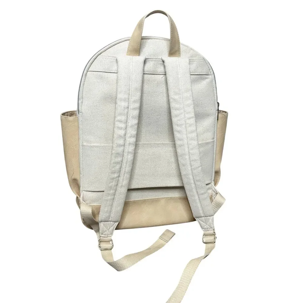 BEIS The travel Backpack in Beige Canvas